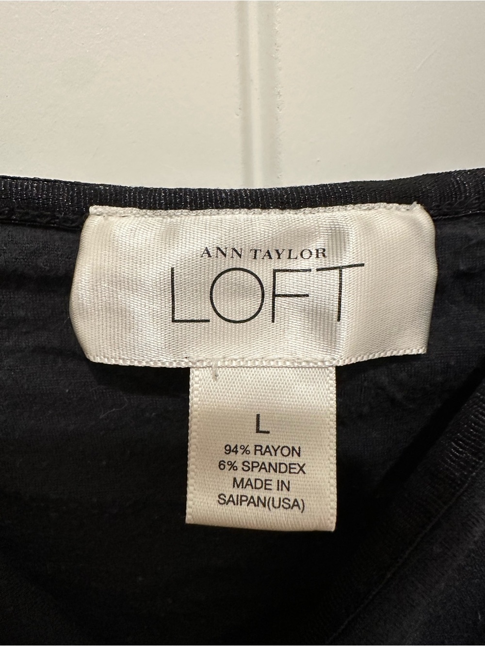 Ann Taylor LOFT Black Large Spaghetti Strap Camisole - Picture 2 of 3